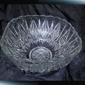 Vintage Square Punch Bowl by Hazel-Atlas Glass Co